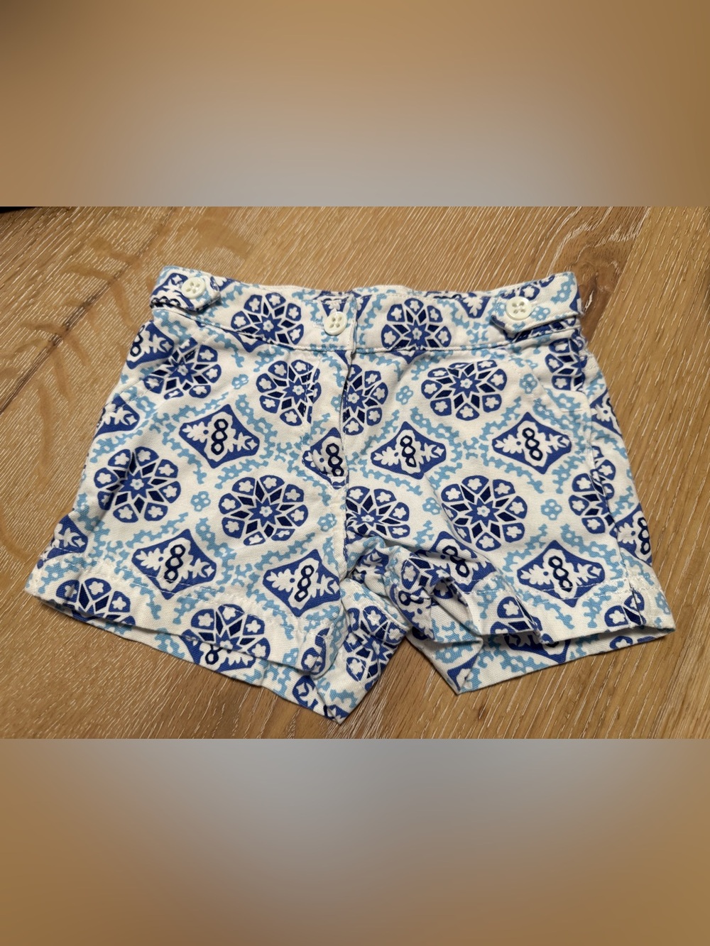 Janie and Jack Blue and White & Blue Patterned Girls' Shorts